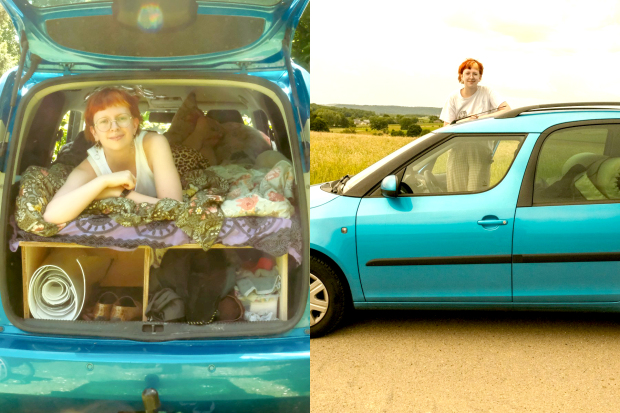DIY enthusiast converts car into campervan in 12 hours